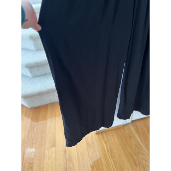 Morgan Carper Anthropologie Black Wide Leg Embroidered Tribal Jumpsuit - Picture 6 of 10